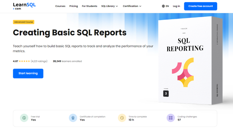 Neuer personalisierter SQL-Lernplan