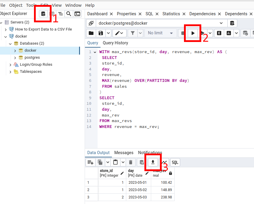 Daten aus PostgreSQL in eine CSV-Datei exportieren